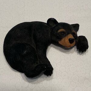 Adorable Black Bear Figurine Shelf Corner Hanger